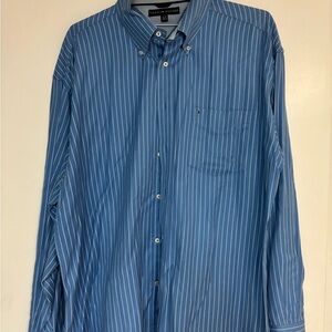 Tommy Hilfiger Men's Blue Pinstripe Shirt